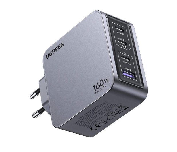 UGREEN Ładowarka sieciowa Nexode Pro 160W GaN USB + 3x USB-C szara - 1488951 - zdjęcie